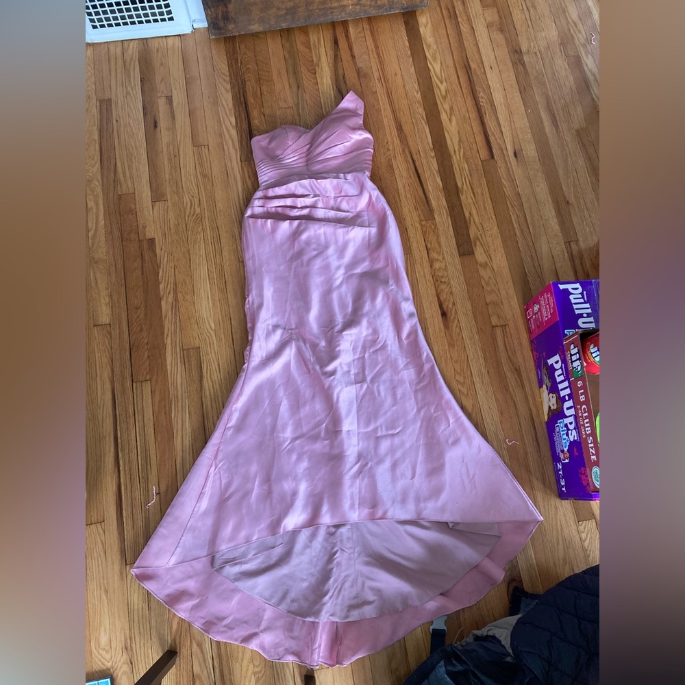 Mermaid Bridesmaid Dresses Long One Shoulder Satin Prom Dress